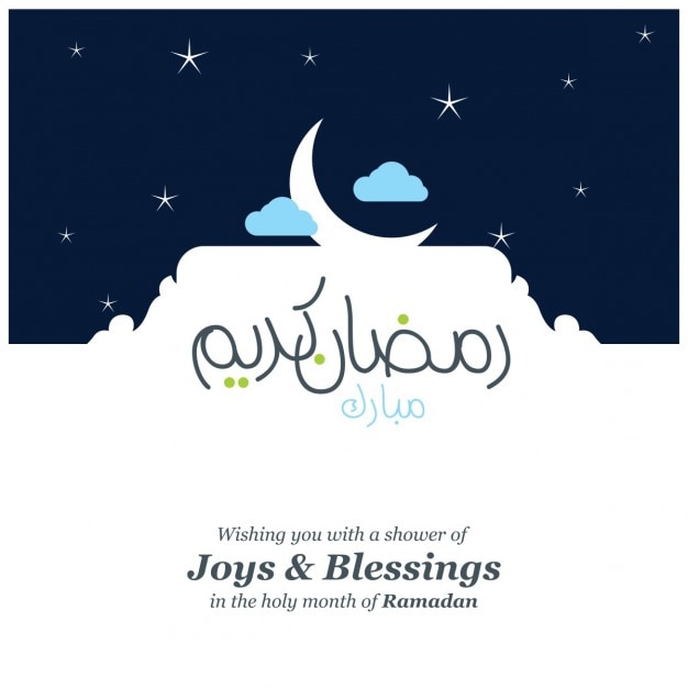 Free Vector muslim festival greeting card