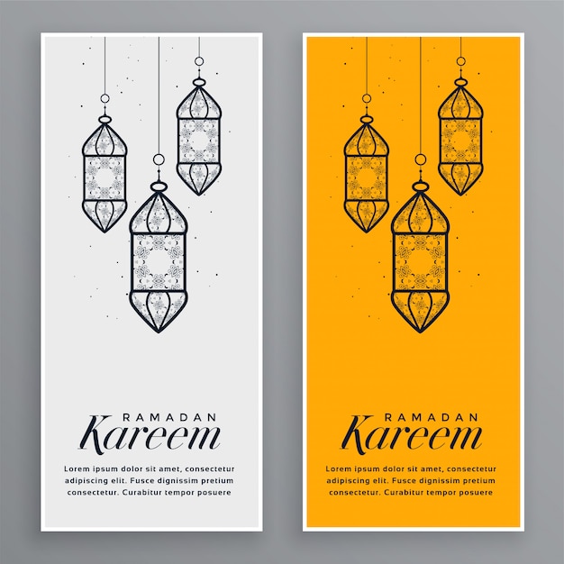 Free vector muslim festival ramadan kareem banner design