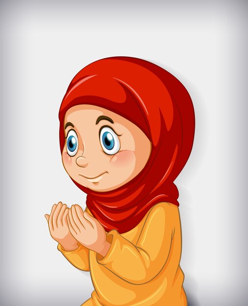 Muslim girl practice religion