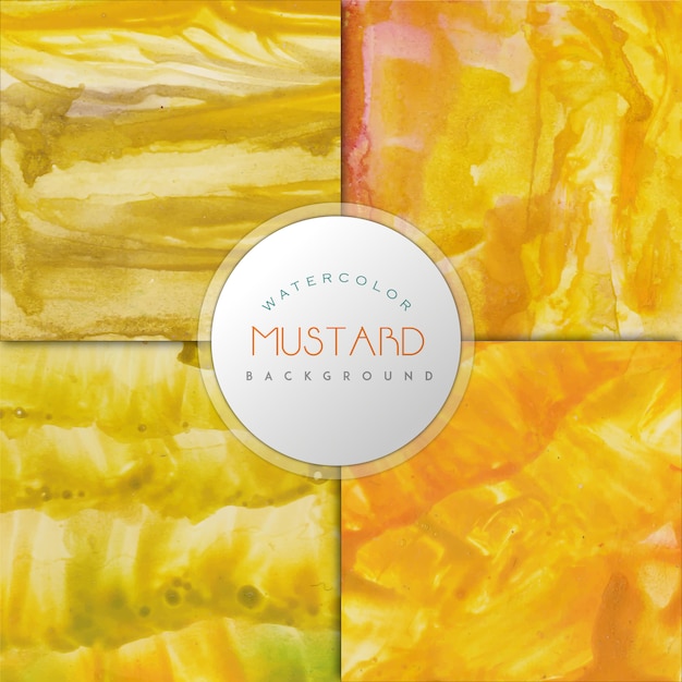 Free Vector mustard watercolor effect background