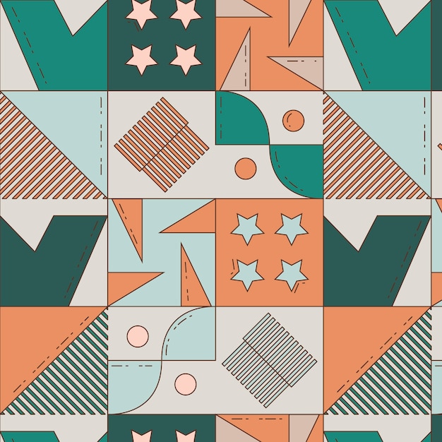 Free Vector muted color palette pattern design