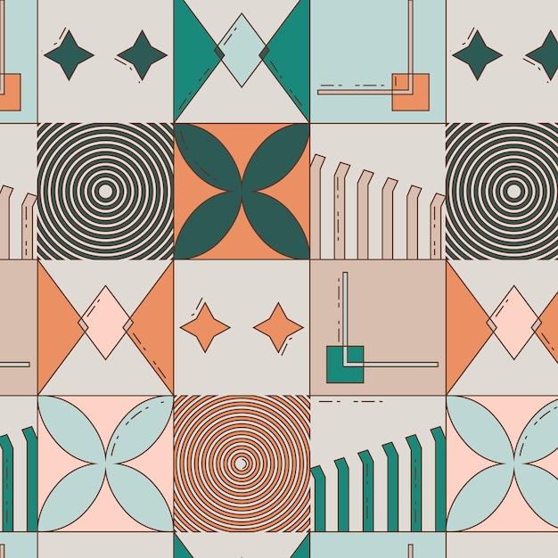 Free Vector muted color palette pattern design