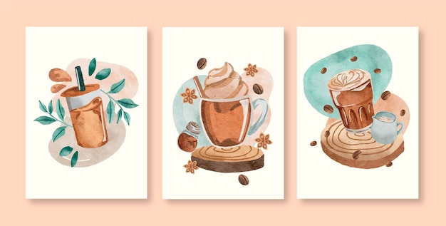 Free Vector muted colors card collection design