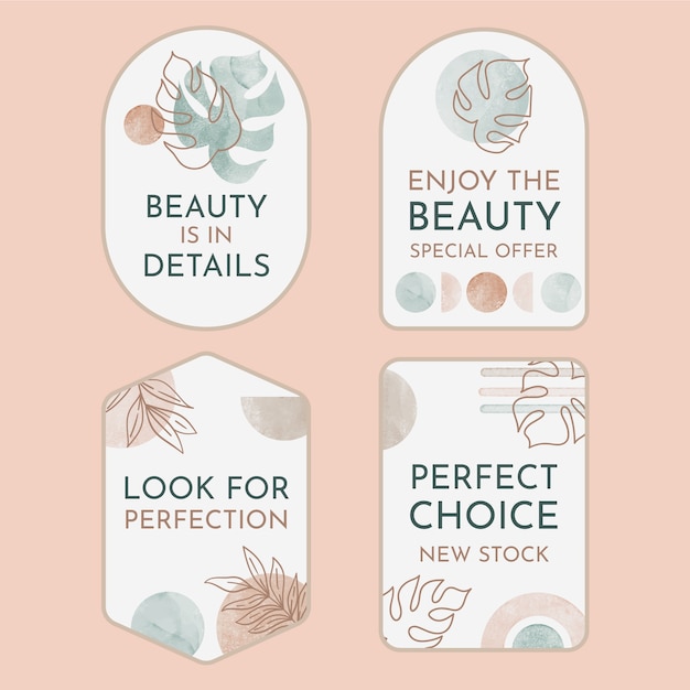 Free Vector muted colors labels design