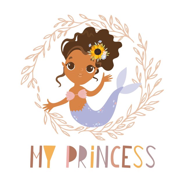 My princess mermaid card