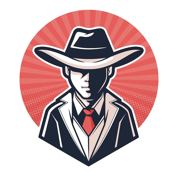 Free Vector mysterious gangster character concept