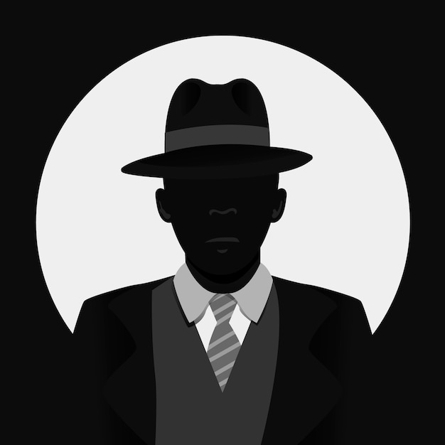 Free Vector mysterious gangster character