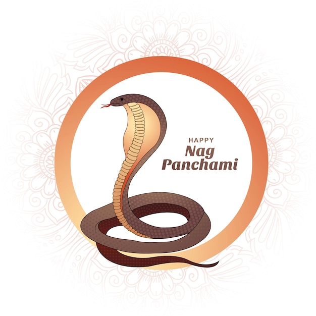 Nag panchami card on indian festival celebration design