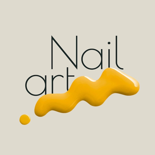 Free Vector nail art business logo vector creative color paint style