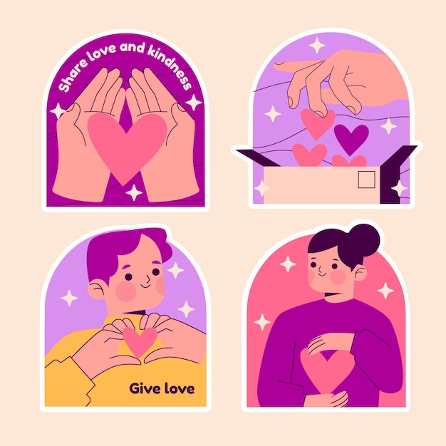 Naive charity stickers