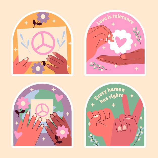 Naive equality stickers collection