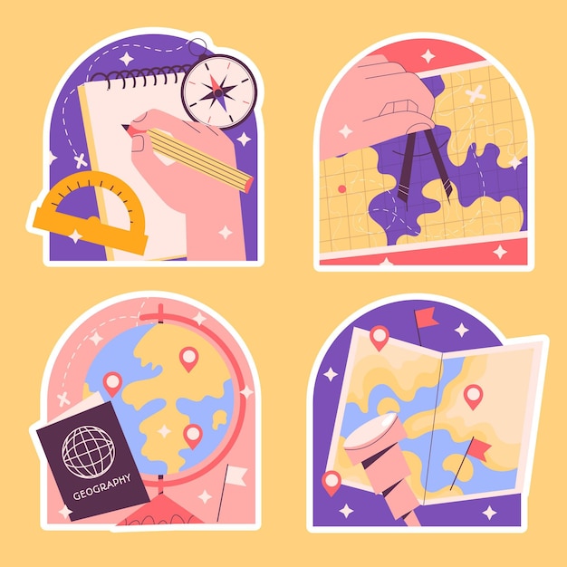 Naive geography stickers