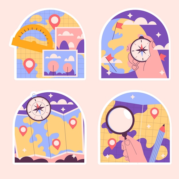 Naive geography stickers