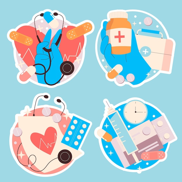 Naive medical sticker collection