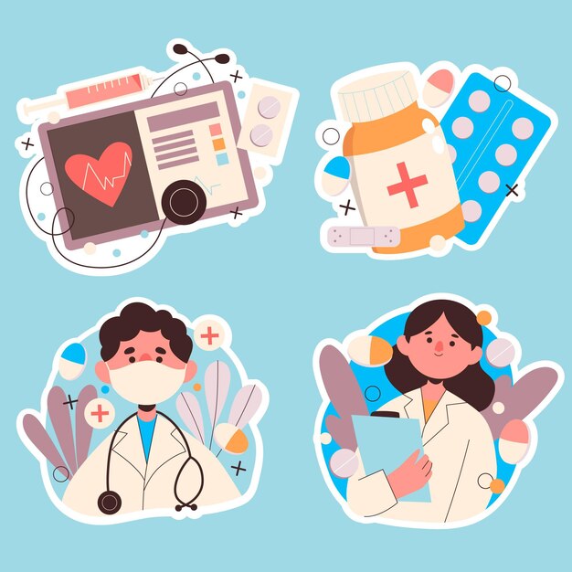 Naive medical sticker collection