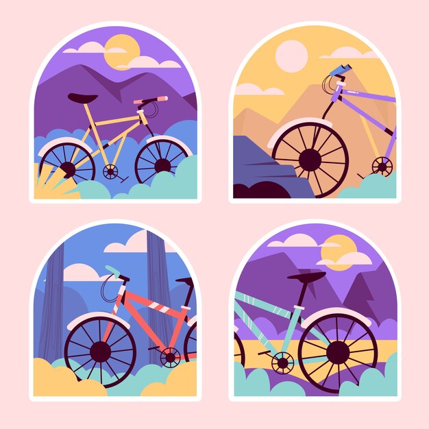 Naive mountain bike stickers set