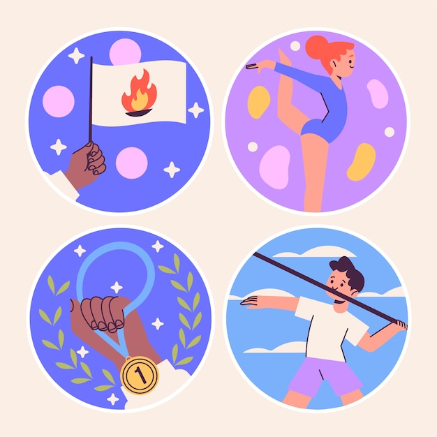 Naive olympics stickers collection