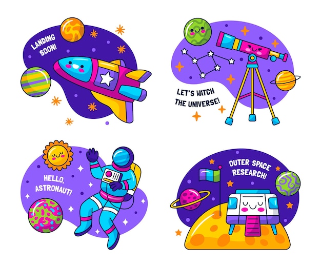 Naive universe stickers collection