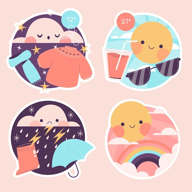 Naive weather sticker collection