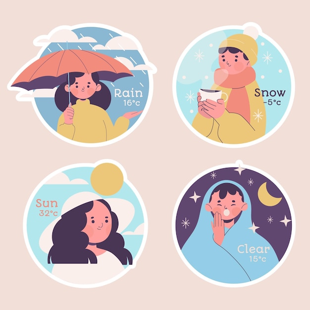 Naive weather sticker collection