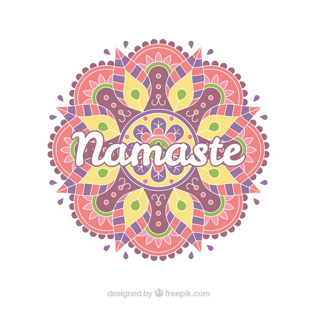 Free Vector namaste background of beautiful mandala