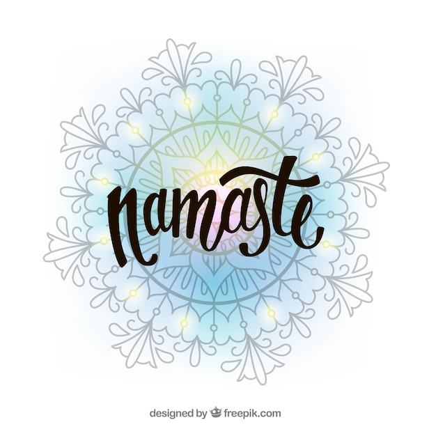 Free Vector namaste background with decorative mandala