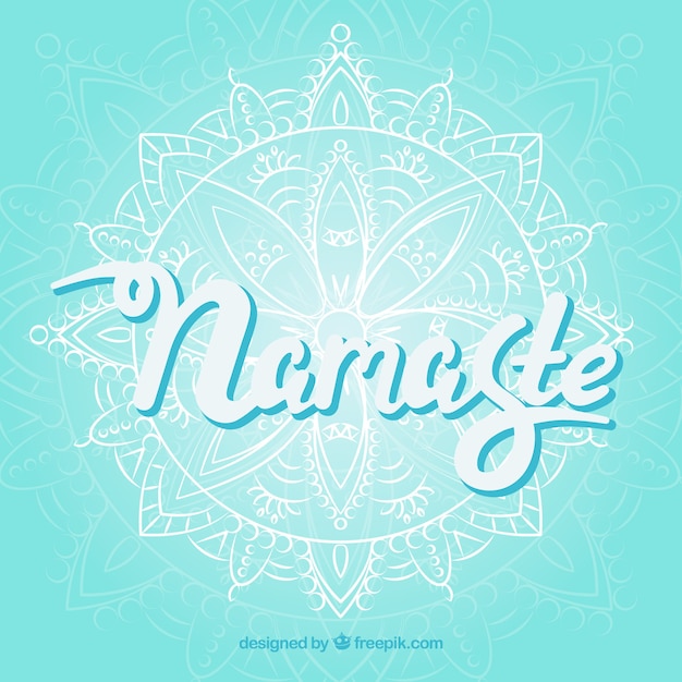 Free vector namaste background with mandala sketch