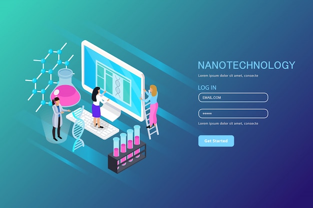 Nano Technology Isometric Composition