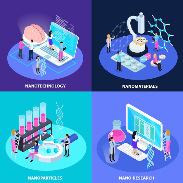 Nano Technology Isometric Design Concept