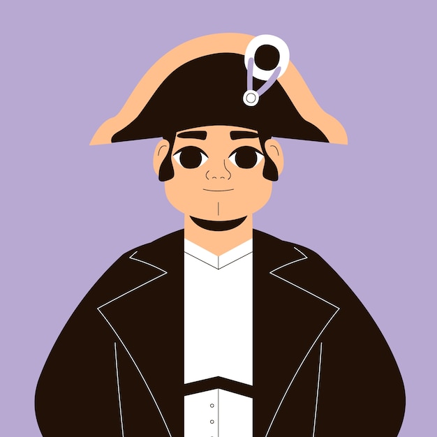 Free vector napoleon character design illustration