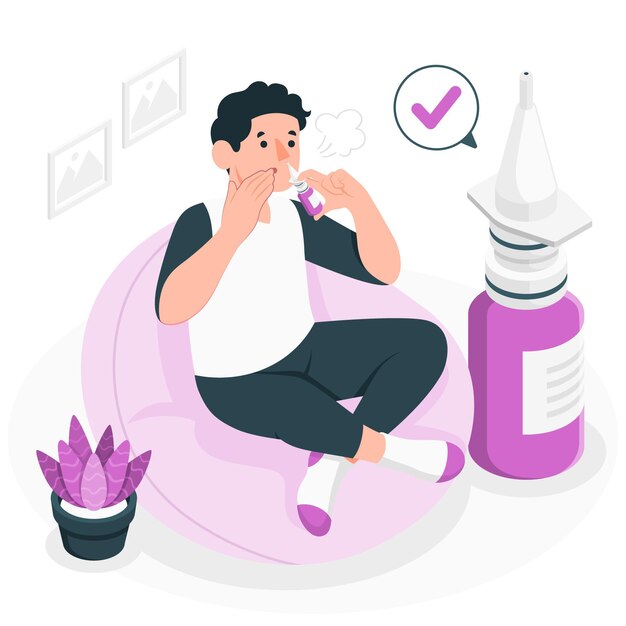 Nasal spray concept illustration