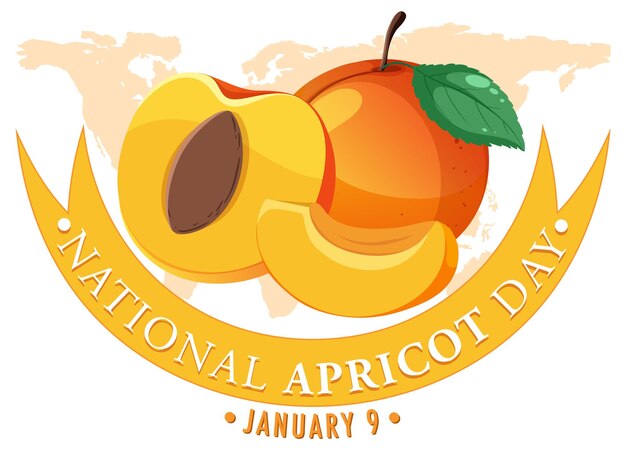 National Apricot Day Poster Design