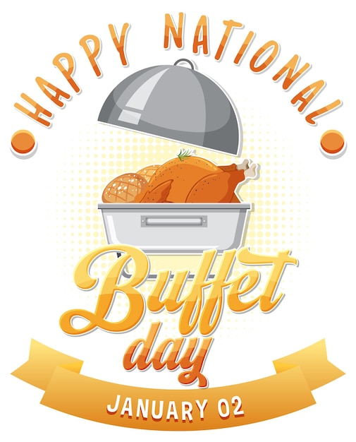 Free Vector national buffet day icon