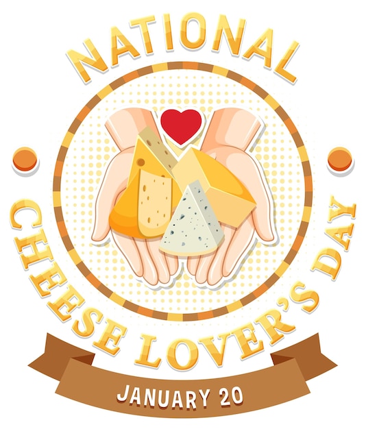 Free Vector national cheese lovers day banner design