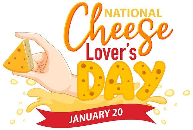 Free Vector national cheese lovers day banner design