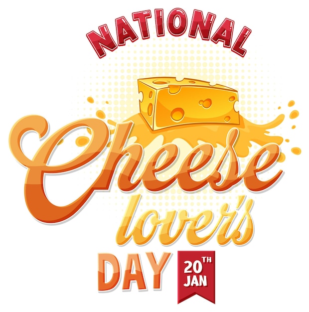 Free Vector national cheese lovers day banner design