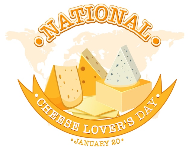 Free Vector national cheese lovers day icon