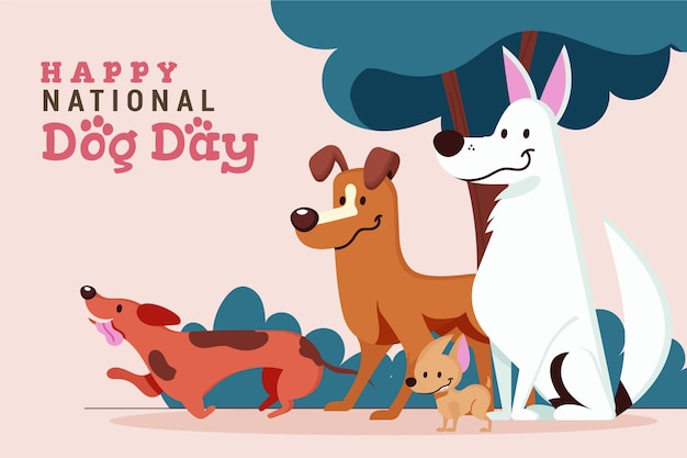 National dog day illustration