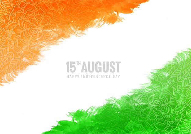 National flag colours for indian independence day celebration background