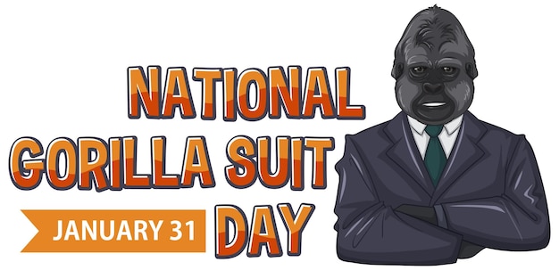 National Gorilla Suit Day Banner Design