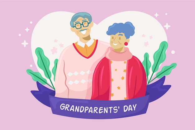 Free Vector national grandparents day celebration