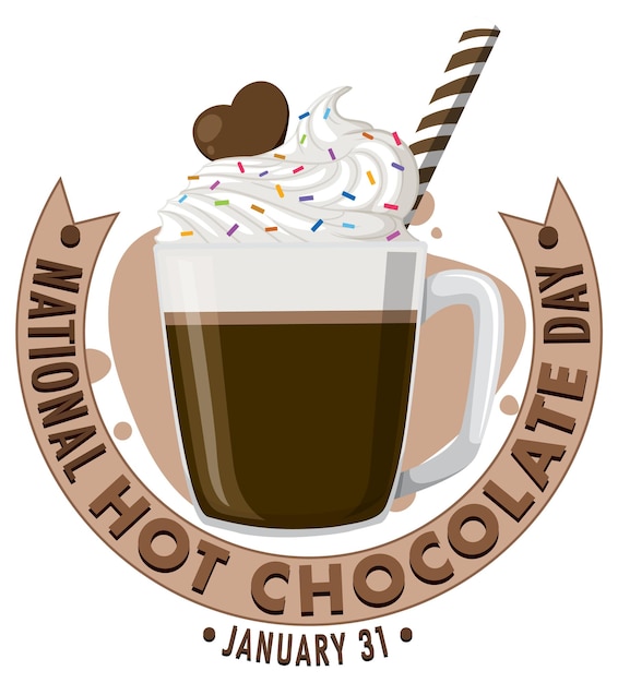 Free Vector national hot chocolate day banner design