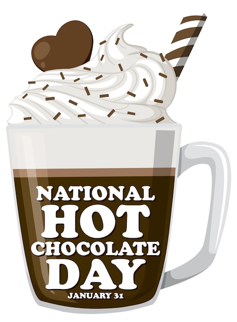 Free Vector national hot chocolate day banner design