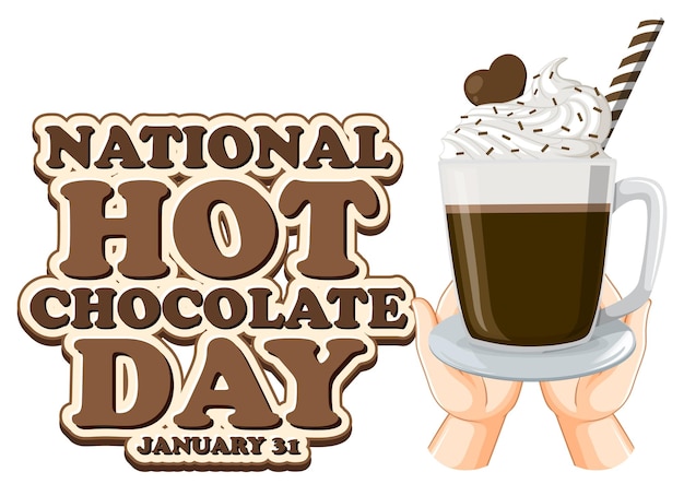 Free Vector national hot chocolate day banner design