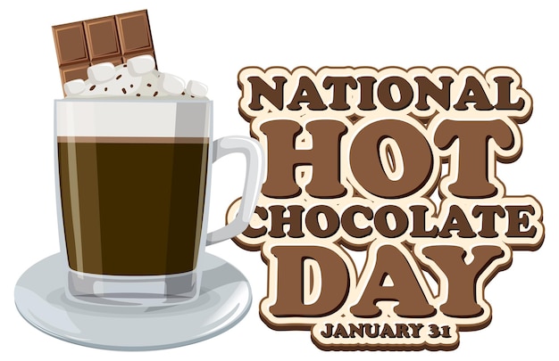 Free Vector national hot chocolate day banner design