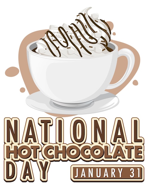 Free Vector national hot chocolate day banner design