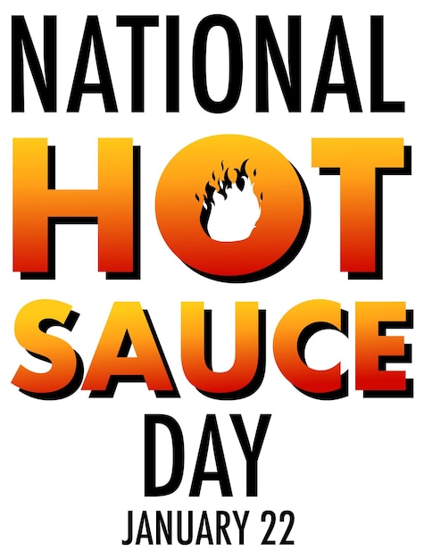 National Hot Sauce Day Banner Design