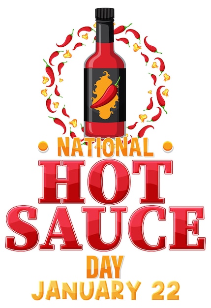 Free vector national hot sauce day banner design