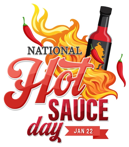 National Hot Sauce Day Banner Design