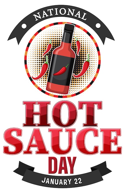 Free Vector national hot sauce day banner design